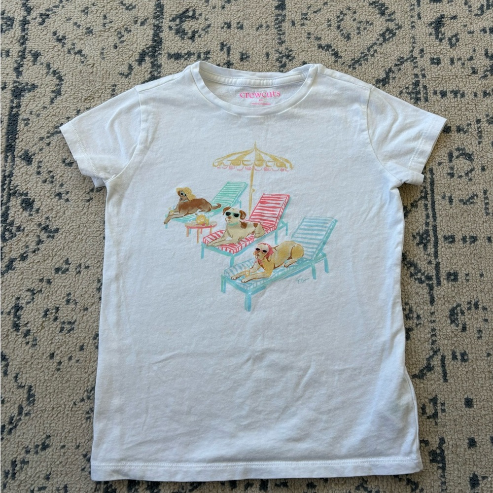 Crewcuts White Short Sleeve Tee with Playful Graphic
